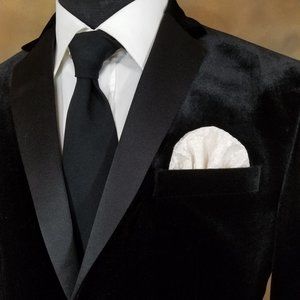 New! Men's Sequin Pre-Folded Pocket Square Insert - Pearl White